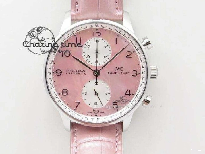 MIROTIME 0416 Portuguese Chrono RG IW371480 ZF 1:1 Best Edition White Dial On Brown Leather Strap A7750 V HighPerformance 7266